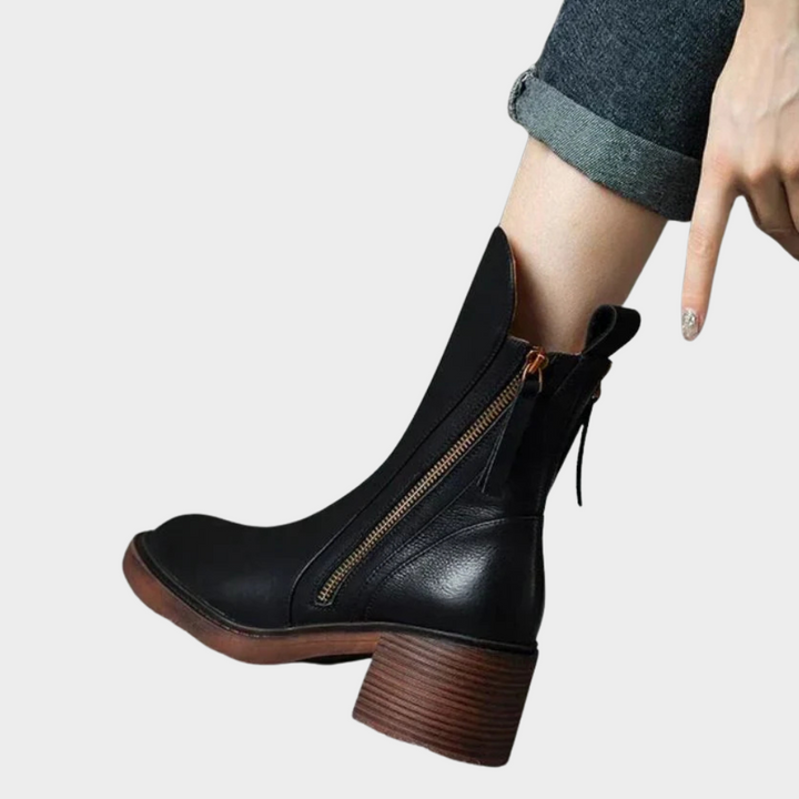 Damen Stiefeletten aus Leder stilvoll zeitlos (3)