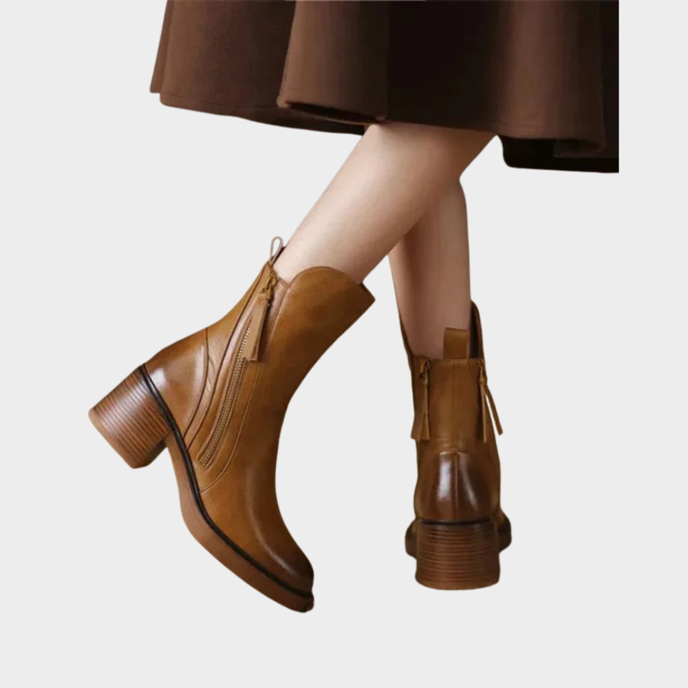Damen Stiefeletten aus Leder stilvoll zeitlos (5)