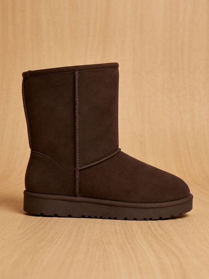 Damen Stiefeletten aus Wildleder für Winter in Braun