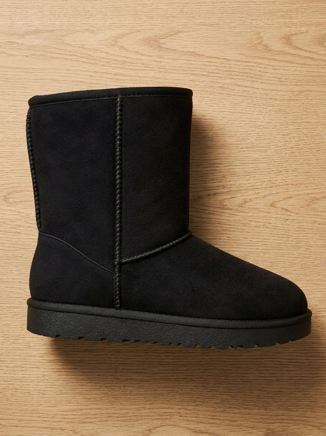 Damen Stiefeletten aus Wildleder für Winter in Schwarz
