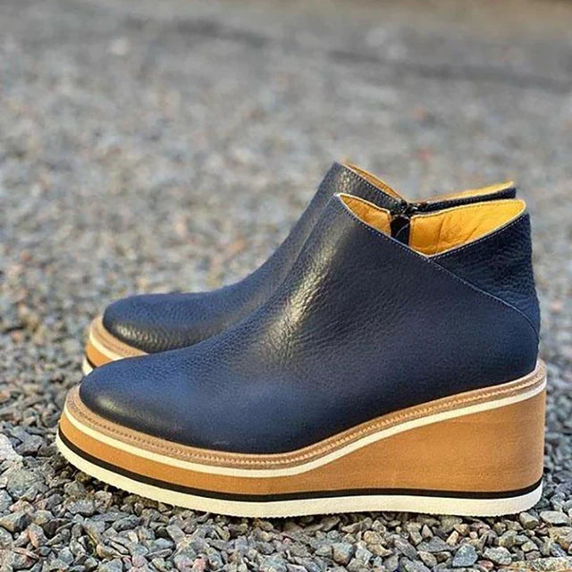 Damen Stiefeletten klassisch für Herbst in Dunkelblau
