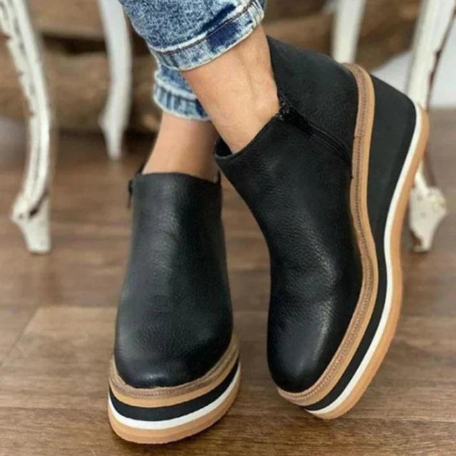 Damen Stiefeletten klassisch für Herbst in Schwarz
