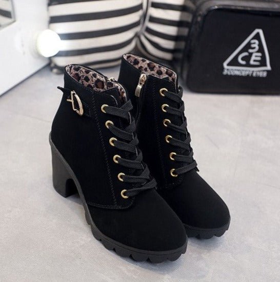 Damen Stiefeletten mit Blockabsatz im Vintage-Stil (2)