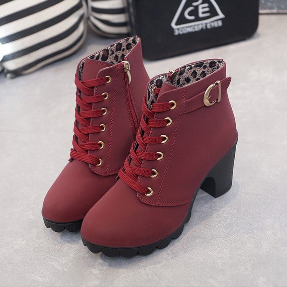Damen Stiefeletten mit Blockabsatz im Vintage-Stil (8)