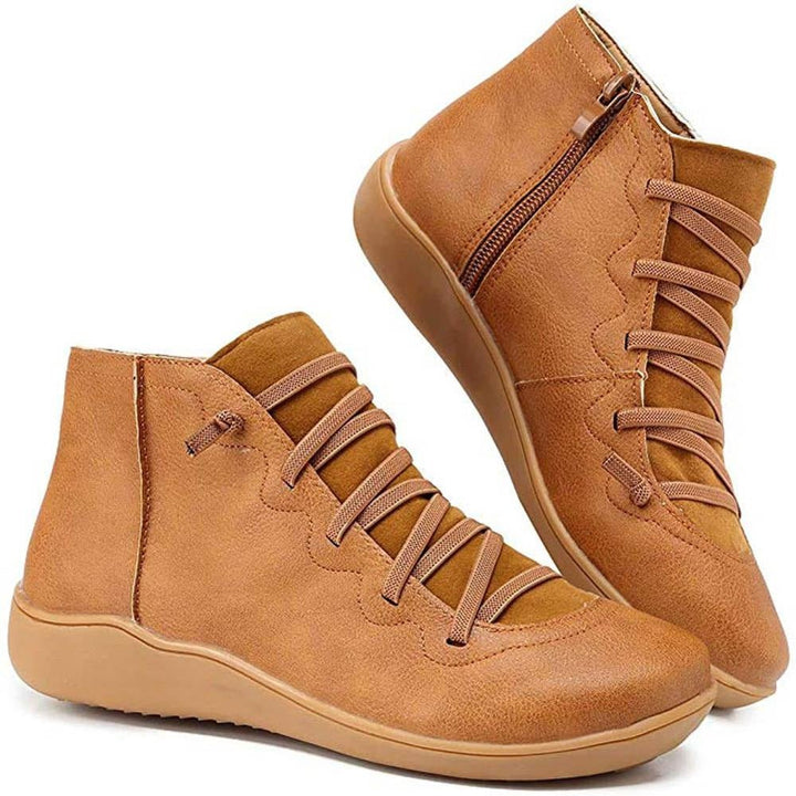Damen Stiefeletten mit Komfortsohle für Herbst in Braun