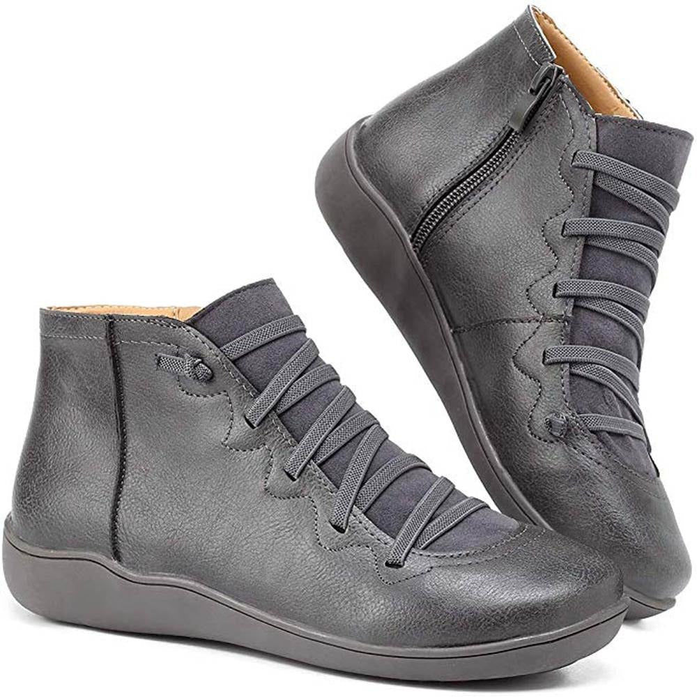 Damen Stiefeletten mit Komfortsohle für Herbst in Grau