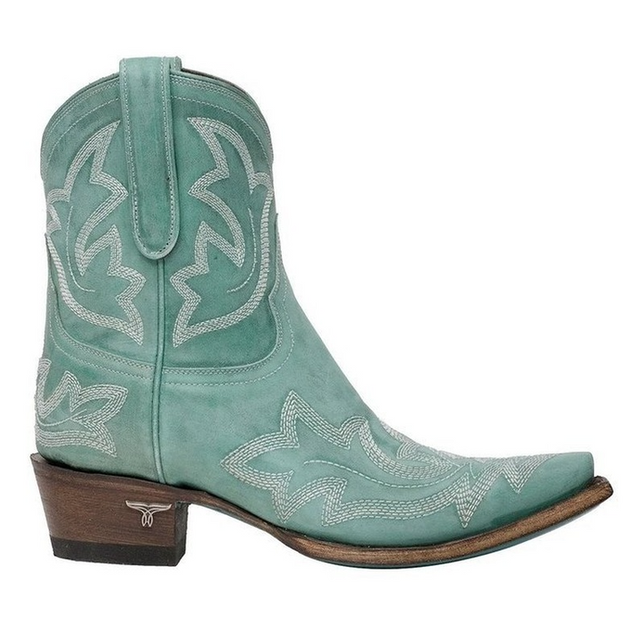 Damen Stiefeletten mit Lederstickerei im Western-Stil (2)