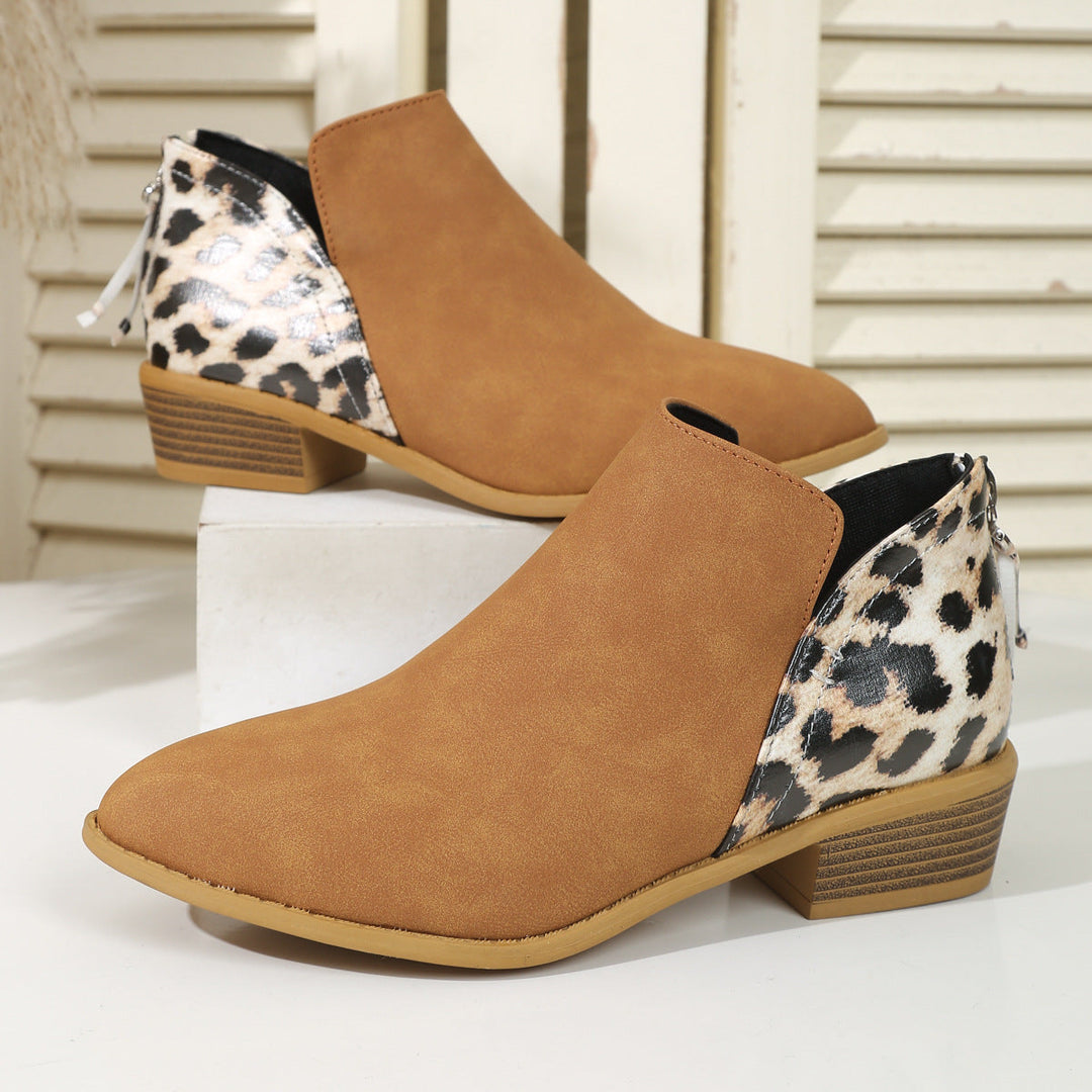 Damen Stiefeletten mit wildem Tierdruck-Muster (12)
