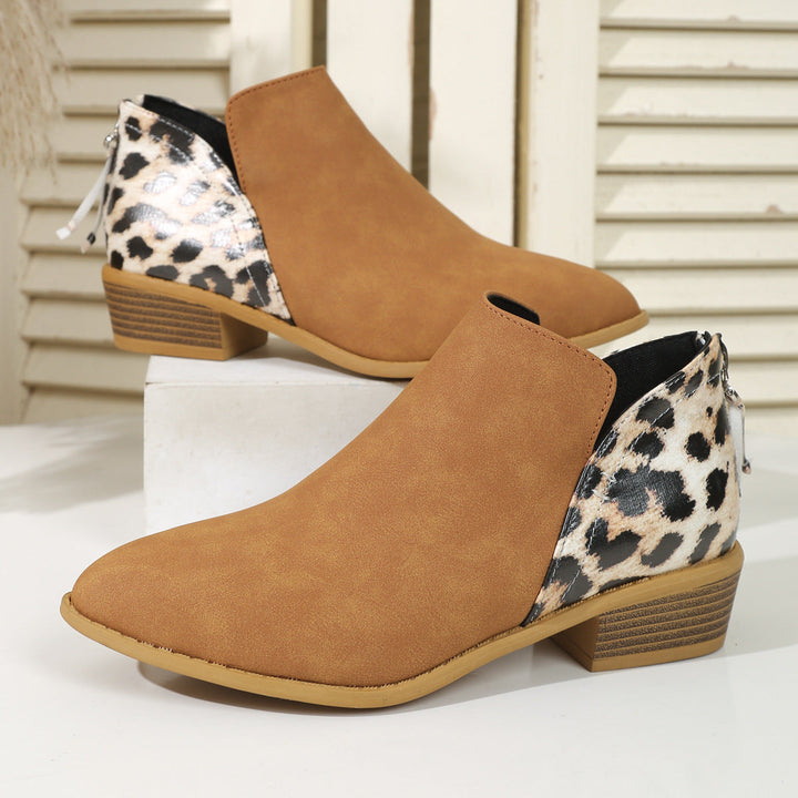 Damen Stiefeletten mit wildem Tierdruck-Muster (12)