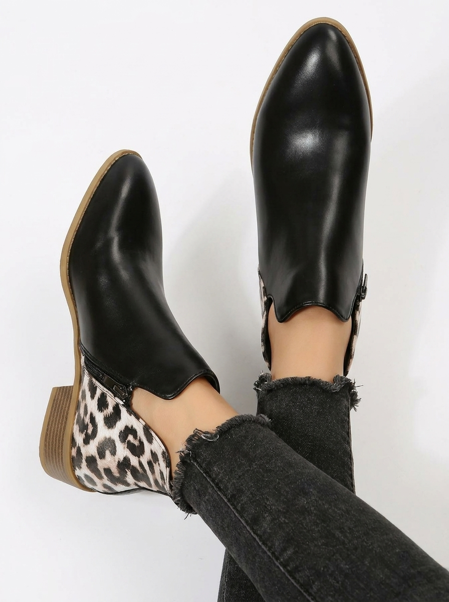 Damen Stiefeletten mit wildem Tierdruck-Muster (15)
