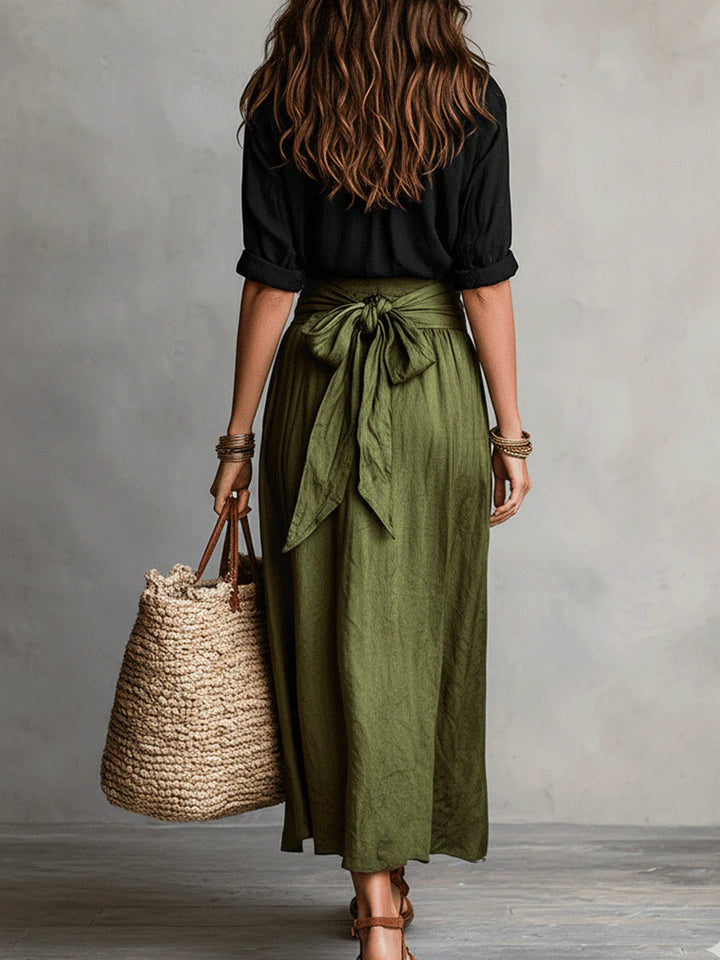 Damen Stilvolles Zweiteiler Kleid für Herbst (3)