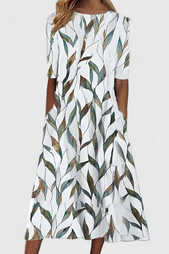 Damen Strandkleid in Midi-Länge aus Baumwolle in White 2