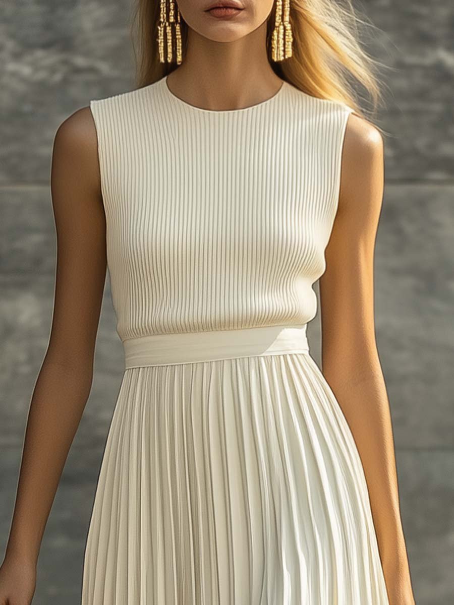 Damen Strick-Abendkleid Lang mit Chiffon (3)