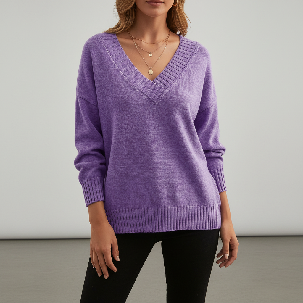 Damen Strickjacke aus Kaschmir zum Kombinieren in Lila