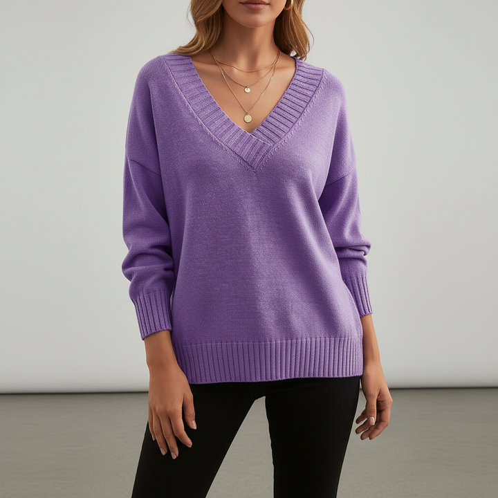 Damen Strickjacke aus Kaschmir zum Kombinieren in Lila