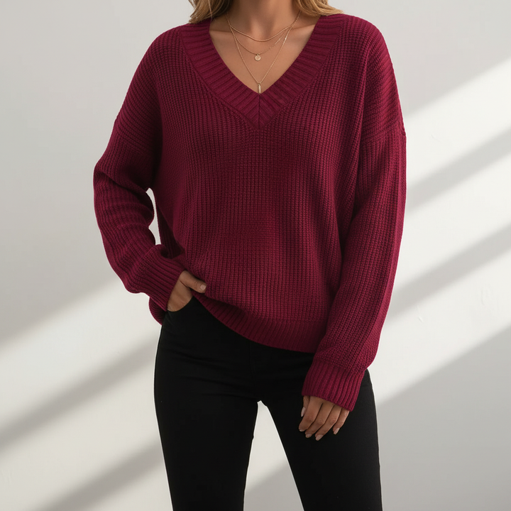 Damen Strickjacke aus Kaschmir zum Kombinieren in Rot