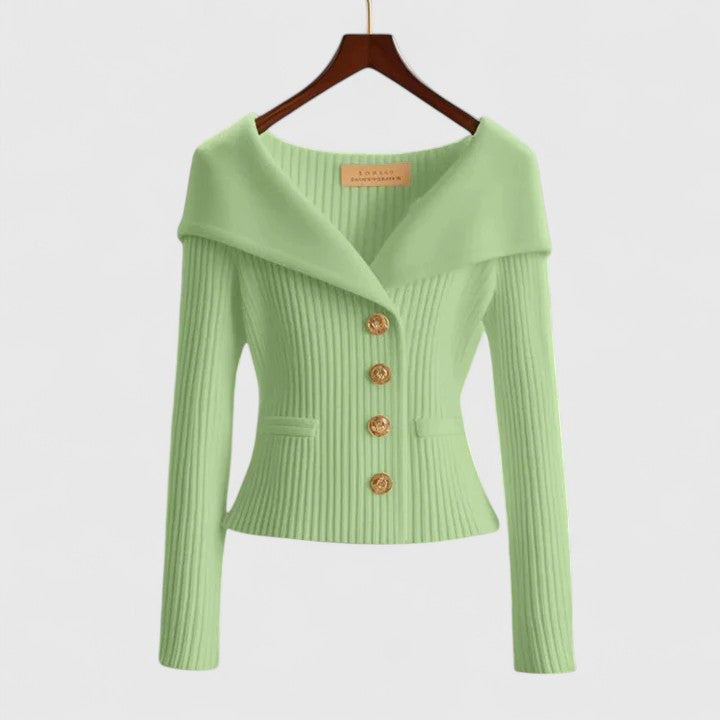 Damen Strickjacke Elegant für jeden Tag in Grün