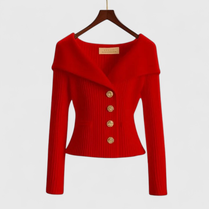 Damen Strickjacke Elegant für jeden Tag in Rot