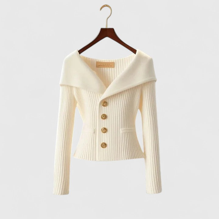 Damen Strickjacke Elegant für jeden Tag in Weiß