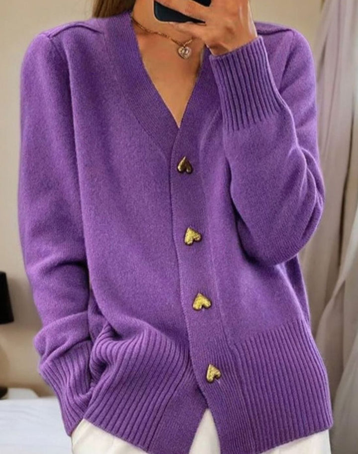 Damen Strickjacke für festliche und alltägliche Anlässe in Lila