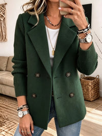 Laura | Damen Strickjacke im Blazer-Stil mit Reverskragen