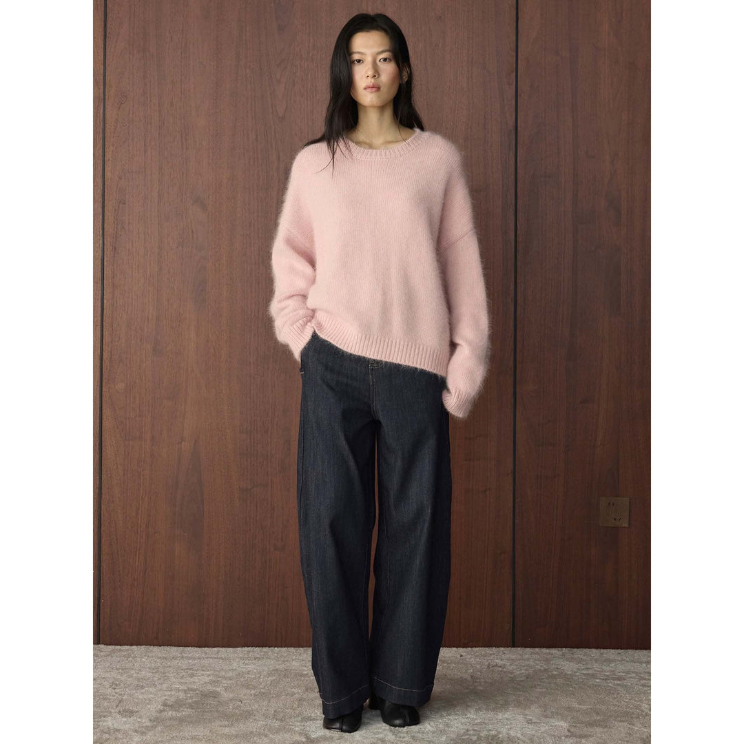 Damen Strickjacke im Boxy-Schnitt aus flauschiger Mohair (4)