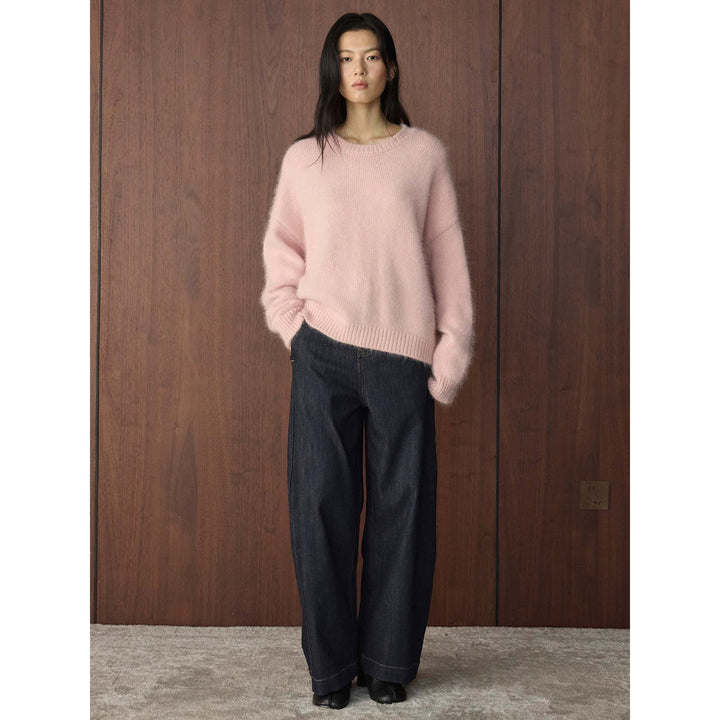 Damen Strickjacke im Boxy-Schnitt aus flauschiger Mohair (4)