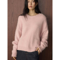 Elisa | Damen Strickjacke im Boxy-Schnitt aus flauschiger Mohair