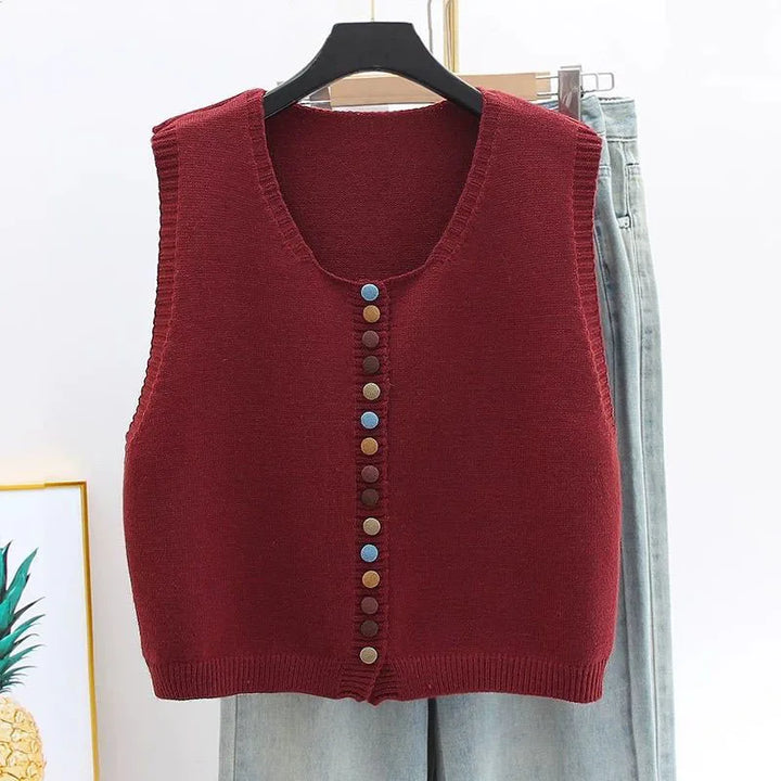 Damen Strickjacke im lockeren Schnitt zum Layering in Bordeaux