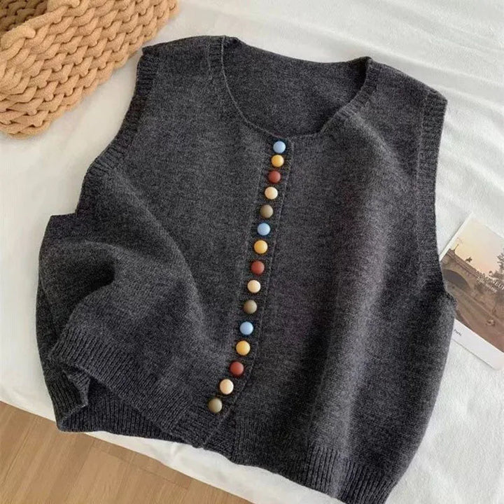 Damen Strickjacke im lockeren Schnitt zum Layering in Grau