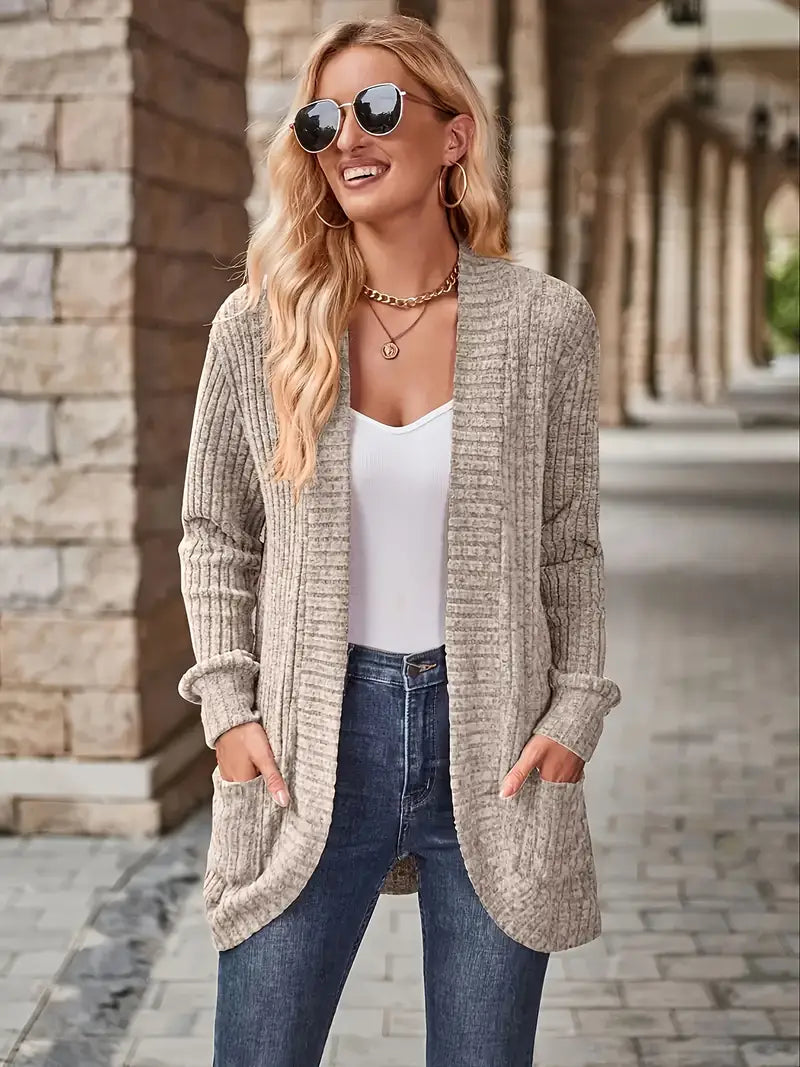 Damen Strickjacke in lockerer Passform zum Layern