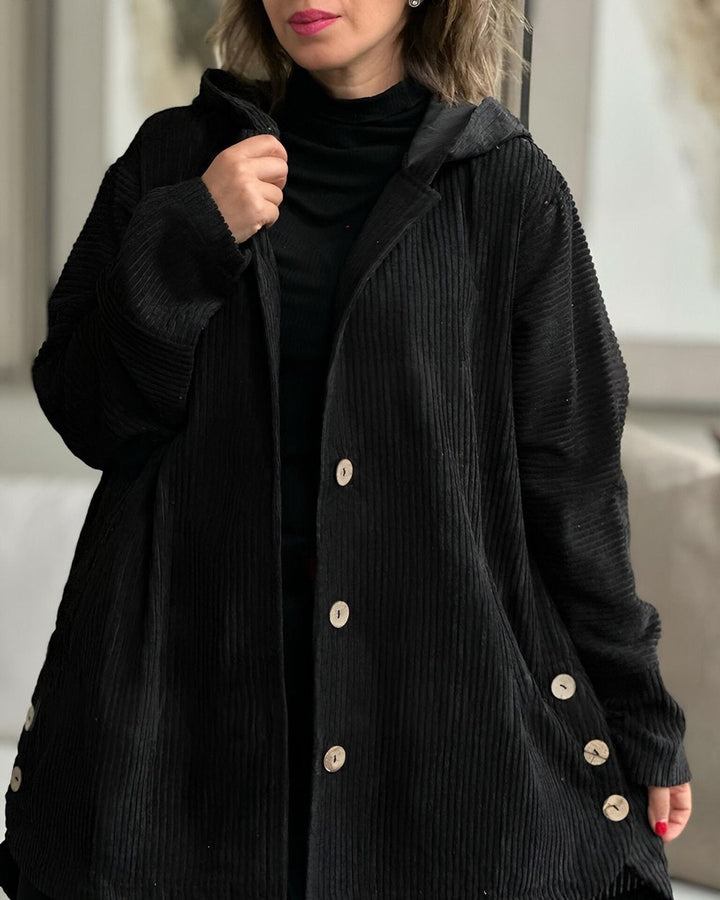 Damen Strickjacke Langform zum Layering in Schwarz