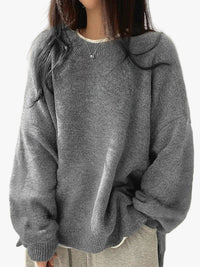 Emma | Damen Strickjacke mit Schlitzen und breitem Schnitt