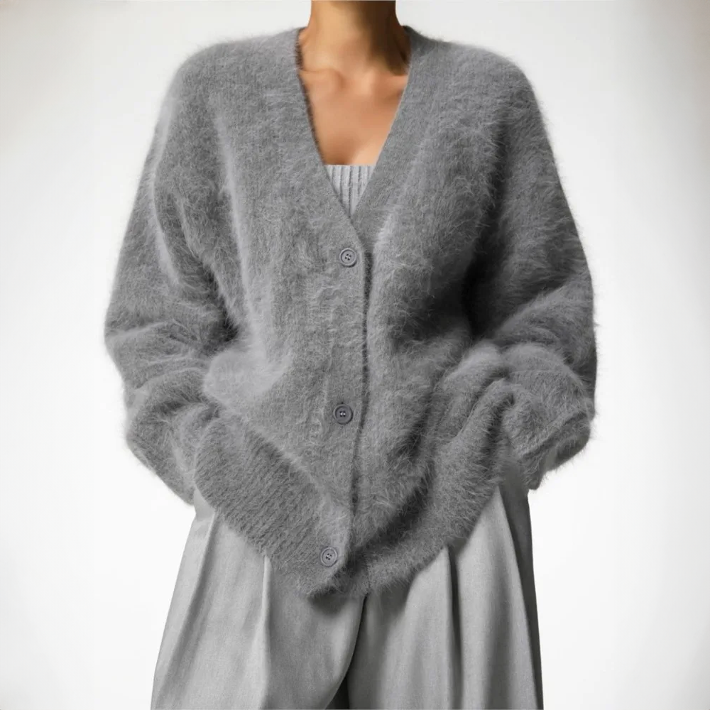Damen Strickjacke Oversized für den Herbst in Braun 5