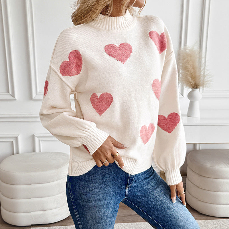 Damen Strickjacke Oversized mit Intarsienmuster