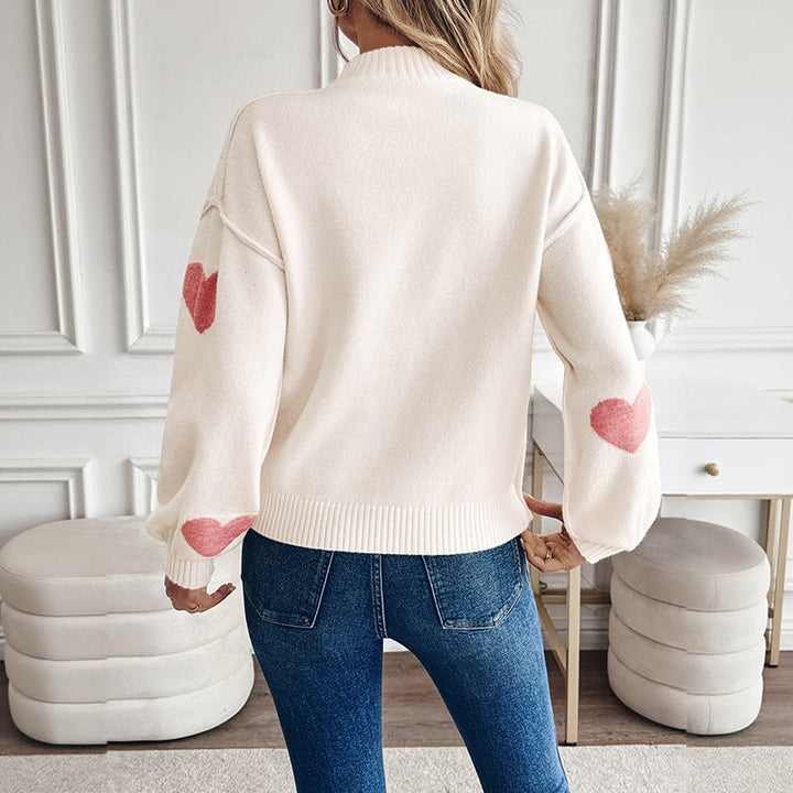 Damen Strickjacke Oversized mit Intarsienmuster (2)