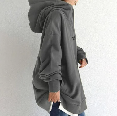 Damen Strickjacke Oversized mit Kapuze