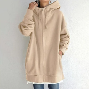 Damen Strickjacke Oversized mit Kapuze (5)