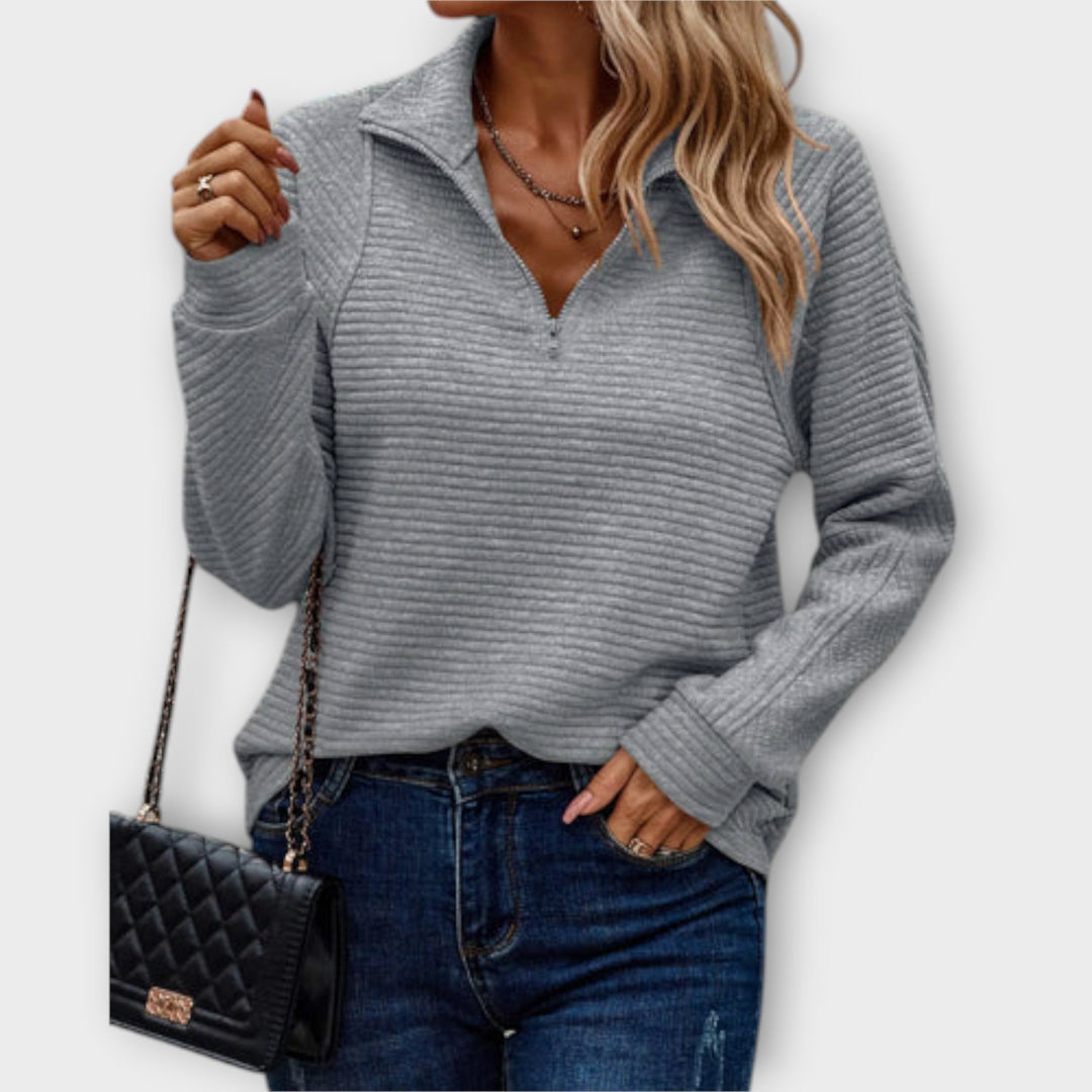 Damen Strickjacke zeitlos und komfortabel in Grau