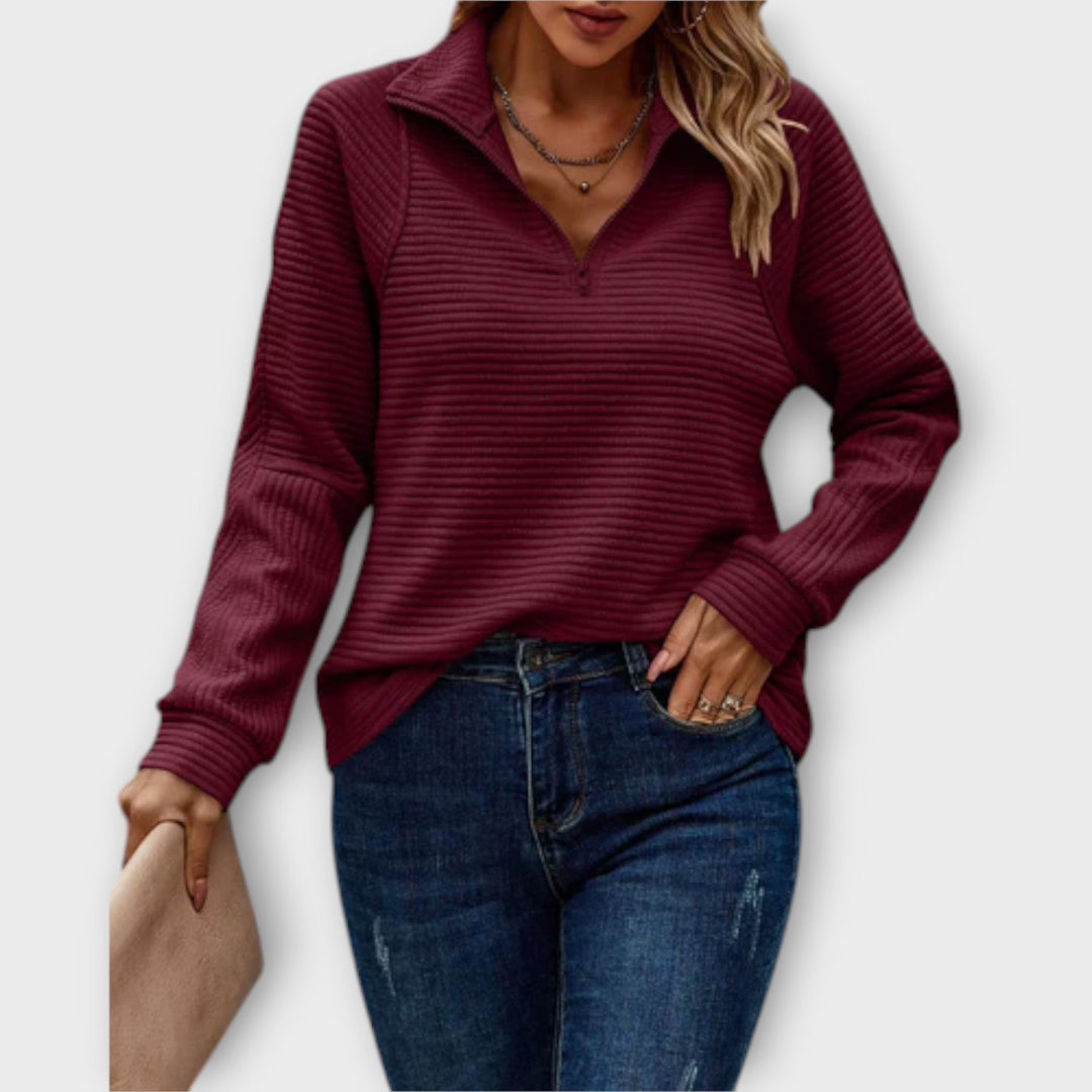 Damen Strickjacke zeitlos und komfortabel in Rot