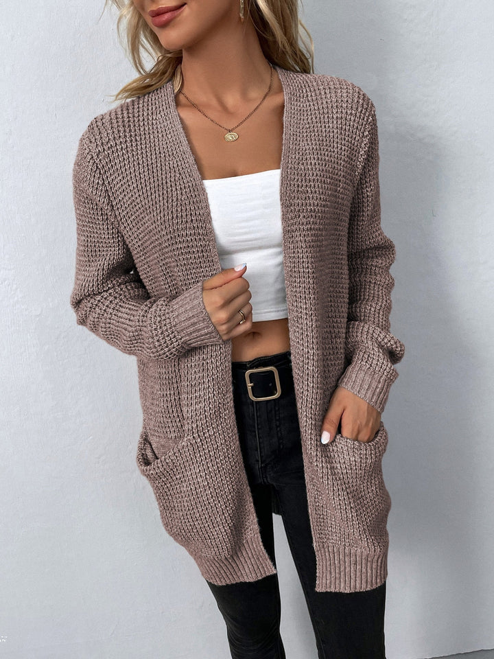 Damen Strickjacke zum Überziehen für Herbst in Rosa