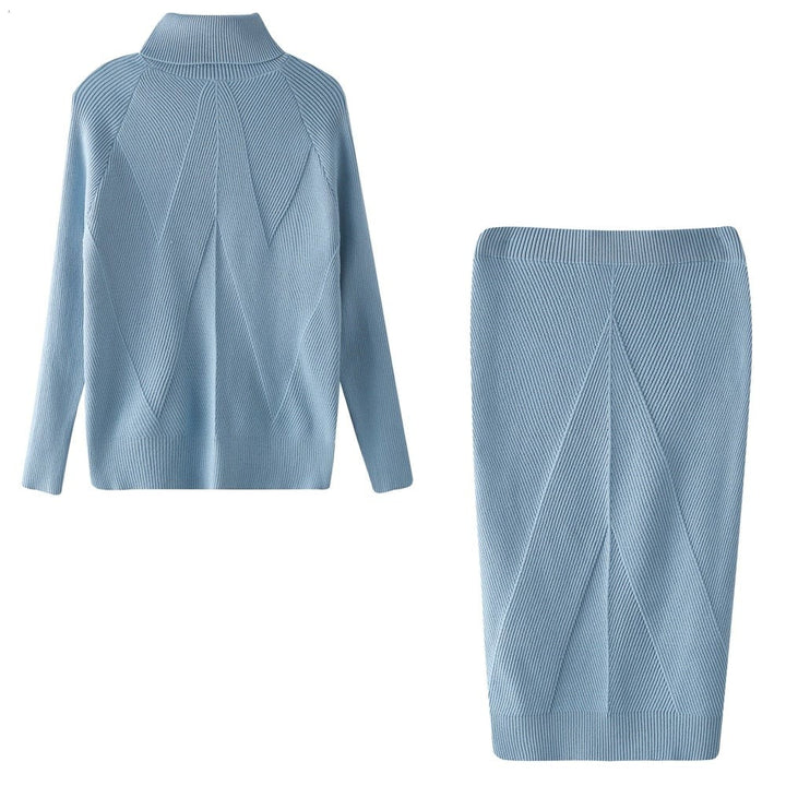 Damen Strickkleid für kühle Herbsttage in Blau