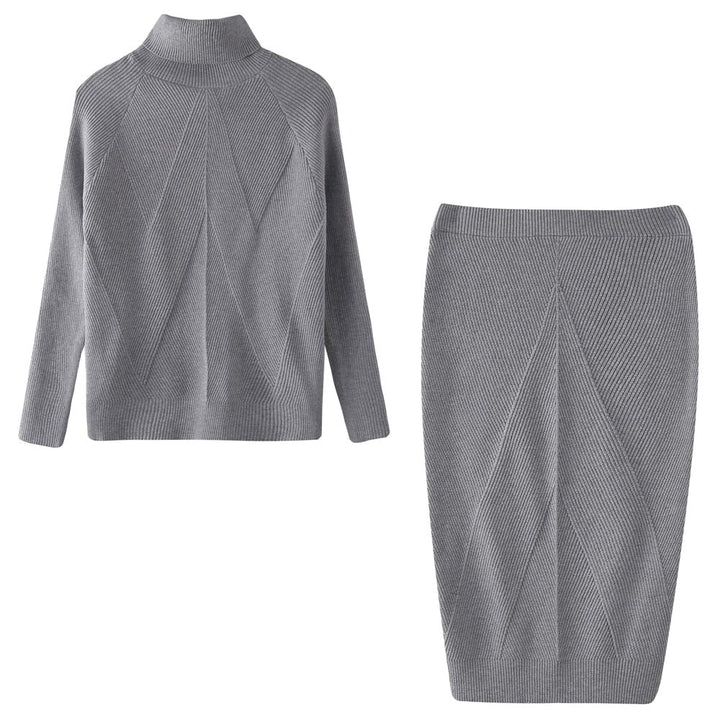 Damen Strickkleid für kühle Herbsttage in Grau