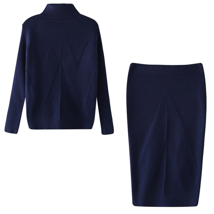 Damen Strickkleid für kühle Herbsttage in Marineblau