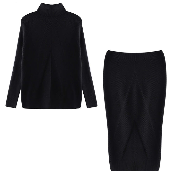 Damen Strickkleid für kühle Herbsttage in Schwarz