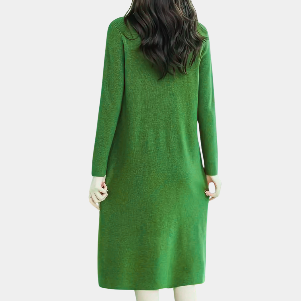 Damen Strickkleid Midi mit figurbetonter Passform (4)