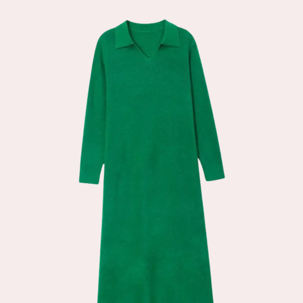 Damen Strickkleid Midi mit figurbetonter Passform (5)