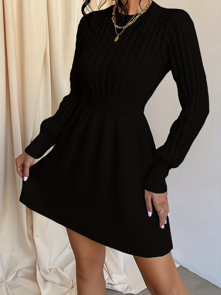 Damen Strickkleid Mini für den Herbst (2)