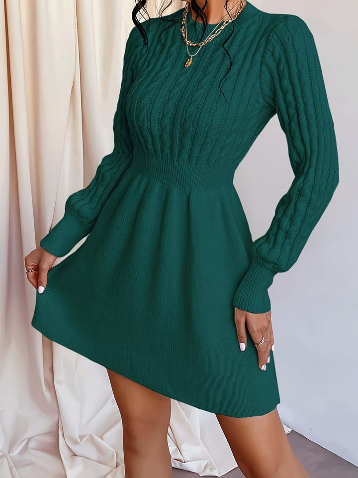 Damen Strickkleid Mini für den Herbst (3)