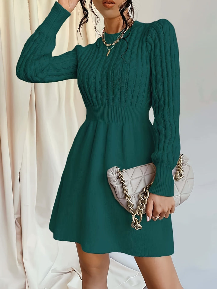 Damen Strickkleid Mini für den Herbst (7)